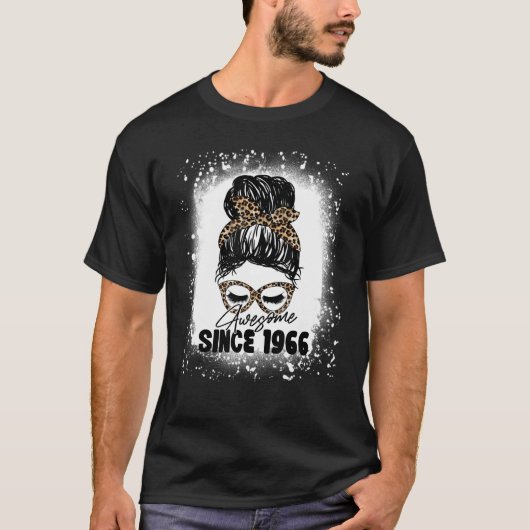57 jaar Geweldige sinds 1966 Leopard 57th Birth T-shirt (Voorkant)