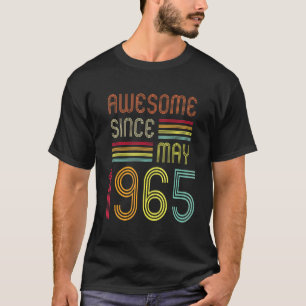 57 jaar Geweldige sinds mei 1965 50ste verjaardag T-shirt
