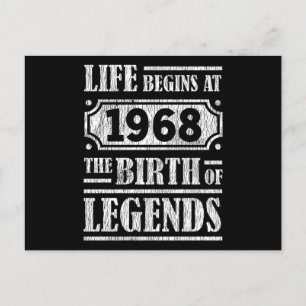 57 Jaar Oud 1968 Geboorte Van Een Legende 57e Verj Briefkaart