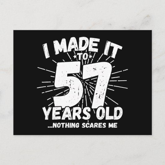 57 Jaar Oud Sarcastisch Meme Grappig 57e Verjaarda Briefkaart (Voorkant)
