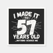 57 Jaar Oud Sarcastisch Meme Grappig 57e Verjaarda Servet (Voorkant)