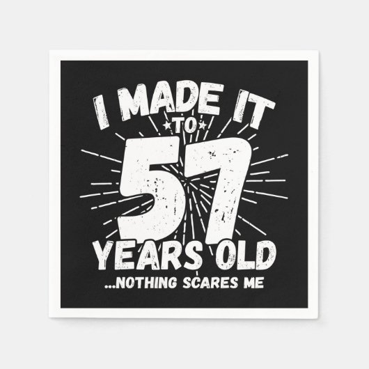 57 Jaar Oud Sarcastisch Meme Grappig 57e Verjaarda Servet (Voorkant)
