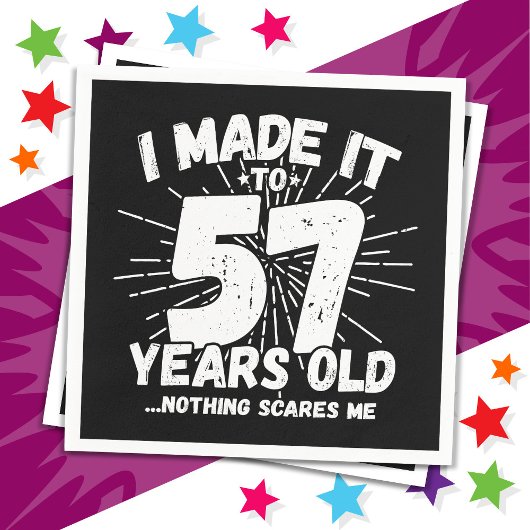 57 Jaar Oud Sarcastisch Meme Grappig 57e Verjaarda Servet