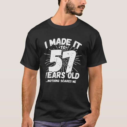 57 Jaar Oud Sarcastisch Meme Grappig 57e Verjaarda T-shirt (Voorkant)