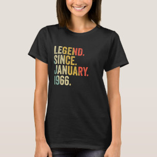 57 jaar oude 57e verjaardag Legende sinds 1 januar T-shirt