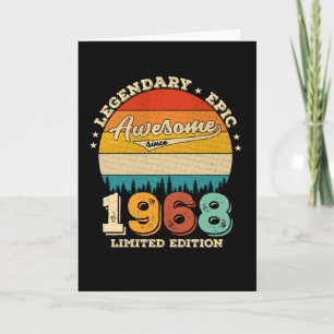 57 jaar oude Bday 1968 Geweldige 57e verjaardagsca Kaart