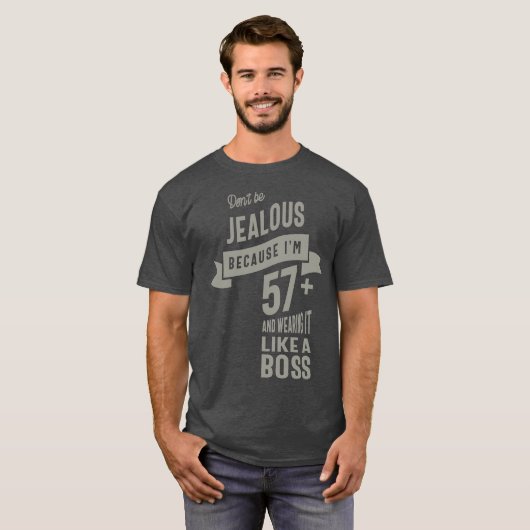 57 jaar oude bruistocht t-shirt (Voorkant volledig)