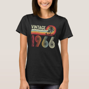 57 jaar Oude Mannen Vrouwen 1966 Retro 57th Birth T-shirt