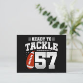 57 Jaar Oude Tackle Voetbal Feest 57e Verjaardag Briefkaart (Staand voorkant)