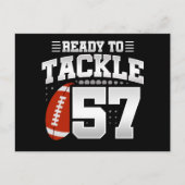 57 Jaar Oude Tackle Voetbal Feest 57e Verjaardag Briefkaart (Voorkant)