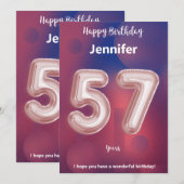57-jarige Happy Birthday-kaart (Voorkant / Achterkant)