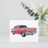 57 klassieke Auto Briefkaart (Staand voorkant)