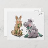 57: Koala en kangoeroe Briefkaart (Voorkant / Achterkant)