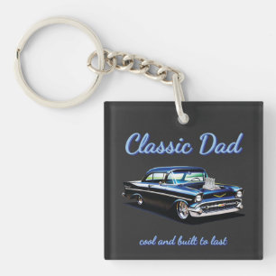 '57 Muscle Car sleutelhanger, klassieke vader gebo Sleutelhanger
