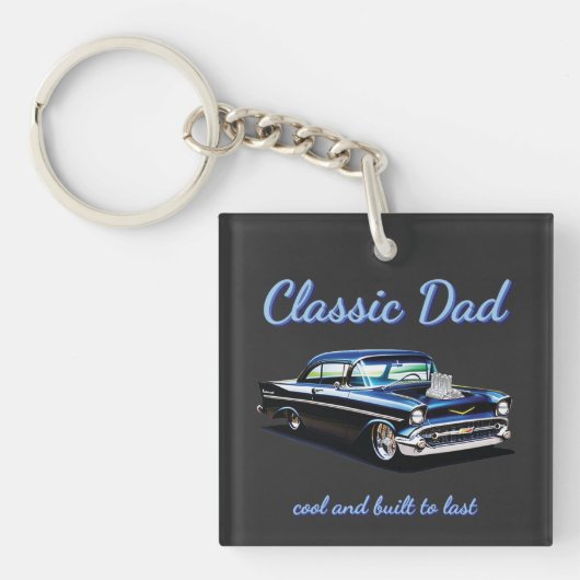 '57 Muscle Car sleutelhanger, klassieke vader gebo Sleutelhanger (voorkant)