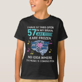 57 Tabbladen Open in Mijn Brein – Grappig Overdenk T-shirt (Voorkant)