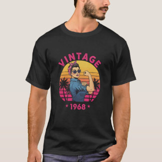57 Year Old Bday 1968 Vintage 57th Birthday Women T-shirt