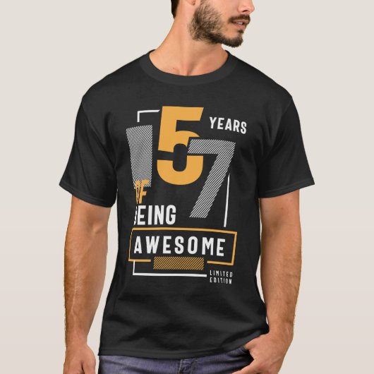 57 Years Of Being Awesome 57th Birthday T-shirt (Voorkant)