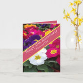 57e bruiloft Jubileum Kleurrijke Polyanthus Kaart (Gele Bloem)