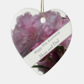 57e bruiloft Jubileum roze Rhododendron keramiek Keramisch Ornament (Rechts)