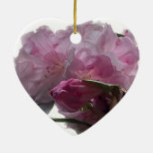 57e bruiloft Jubileum roze Rhododendron keramiek Keramisch Ornament (Achterkant)