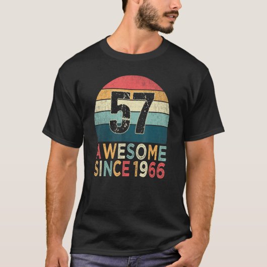57e retro 57 jaar oud Geweldige S T-shirt (Voorkant)
