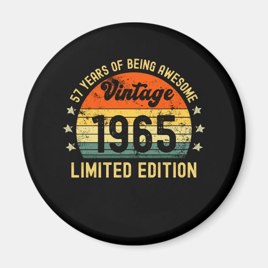 57e verjaardag  1965 beperkte uitgave magneet (Voorkant)