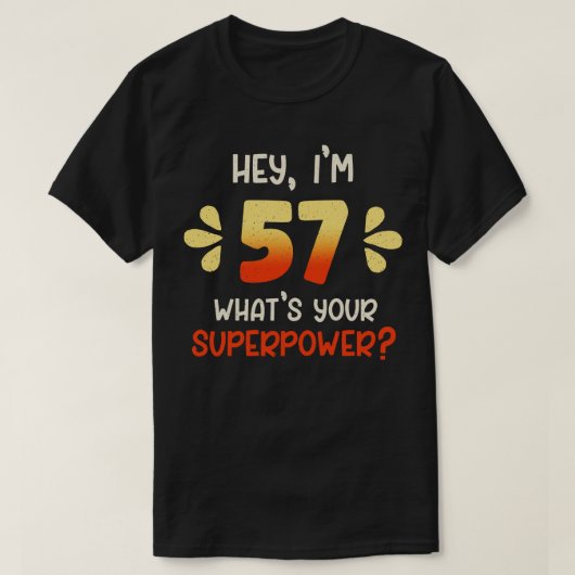 57e verjaardag 3 t-shirt (Design voorkant)