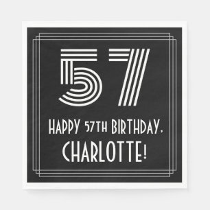 57e verjaardag: Art Deco geïnspireerd look "57" + Servet