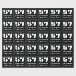 57e verjaardag: Art Deco Geïnspireerde look "57" e Cadeaupapier