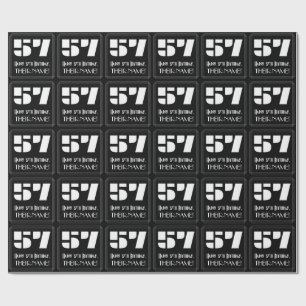 57e verjaardag: Art Deco Geïnspireerde look "57" e Cadeaupapier