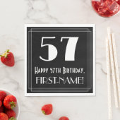 57e verjaardag ~ Art Deco geïnspireerde look "57", Servet (Insitu)