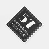 57e verjaardag ~ Art Deco geïnspireerde look "57", Servet (Hoek)