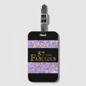57e verjaardag  bagagelabel (Voorkant (verticaal))