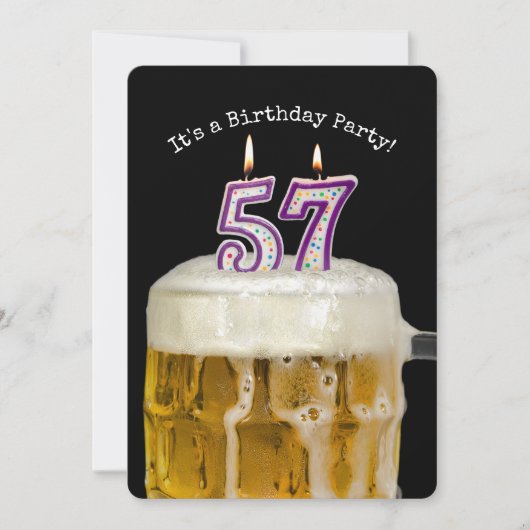 57e verjaardag Bierfeest Kaart (Voorkant)