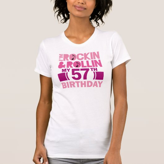 57e verjaardag - cadeauidee voor Vrouw T-shirt (Voorkant)