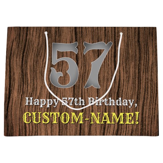 57e verjaardag: Country Western geïnspireerd uiter Groot Cadeauzakje (Voorkant)