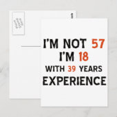 57e verjaardag design briefkaart (Voorkant / Achterkant)