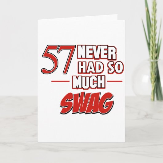 57e verjaardag design kaart (Voorkant)