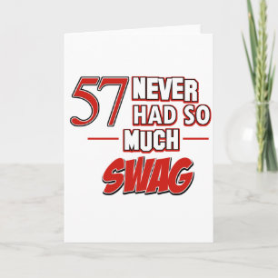 57e verjaardag design kaart