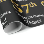 57e verjaardag: Elegante luxe faux gouden look # Cadeaupapier (Rol Hoek)