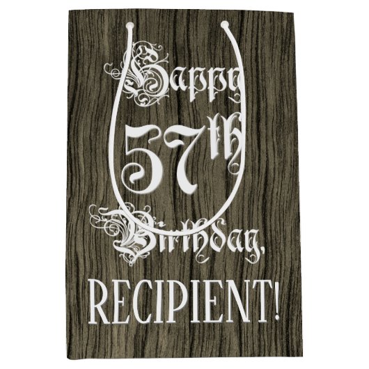 57e verjaardag: Fancy, Faux Hood Kijk + Aangepaste Medium Cadeauzakje (Voorkant)