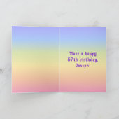 57e verjaardag — Fun Cake & Candles, w/ Eigen naam Kaart (Binnen)