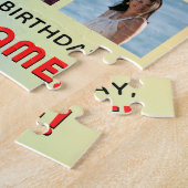 57e verjaardag: Fun Rainbow #, aangepaste naam & f Legpuzzel (Zijkant)