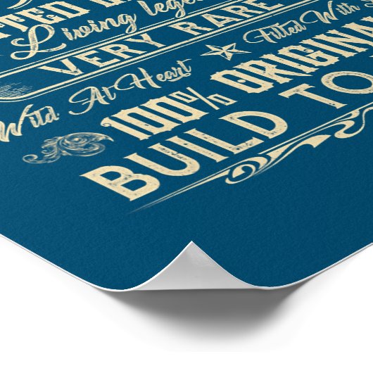 57e verjaardag Gifts 57 jaar oude Retro  Poster (Hoek)