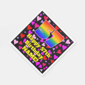 57e verjaardag: Heatpatroon liefhebbend, regenboog Servet (Hoek)