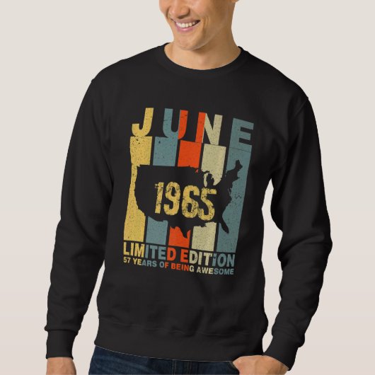 57e verjaardag juni 1965 57 jaar Geweldige Trui (Voorkant)
