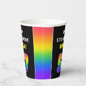 57e verjaardag: kleurrijke regenboog # 57, Naam va Papieren Bekers (Rechts)