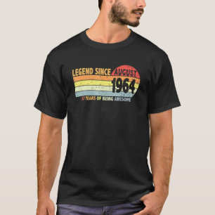 57e verjaardag Legende sinds augustus 1964 T-shirt
