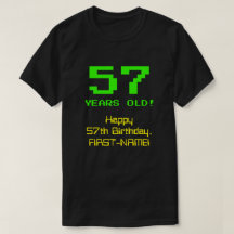 57e verjaardag: Leuk, 8-bit look, Nerdy / Geeky "5